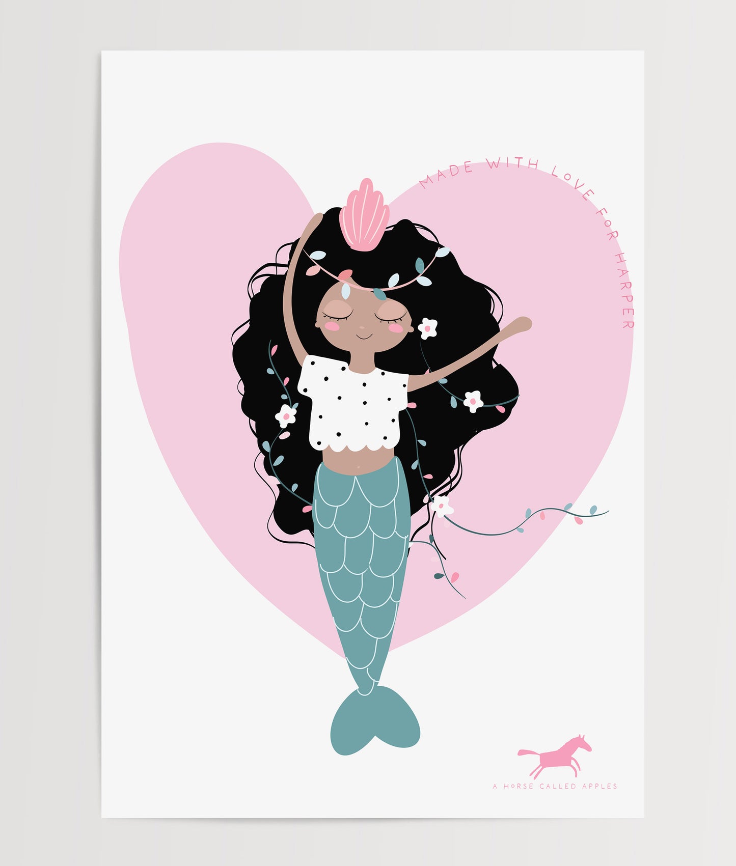 PINK MERMAIDS DIGITAL POSTER SET