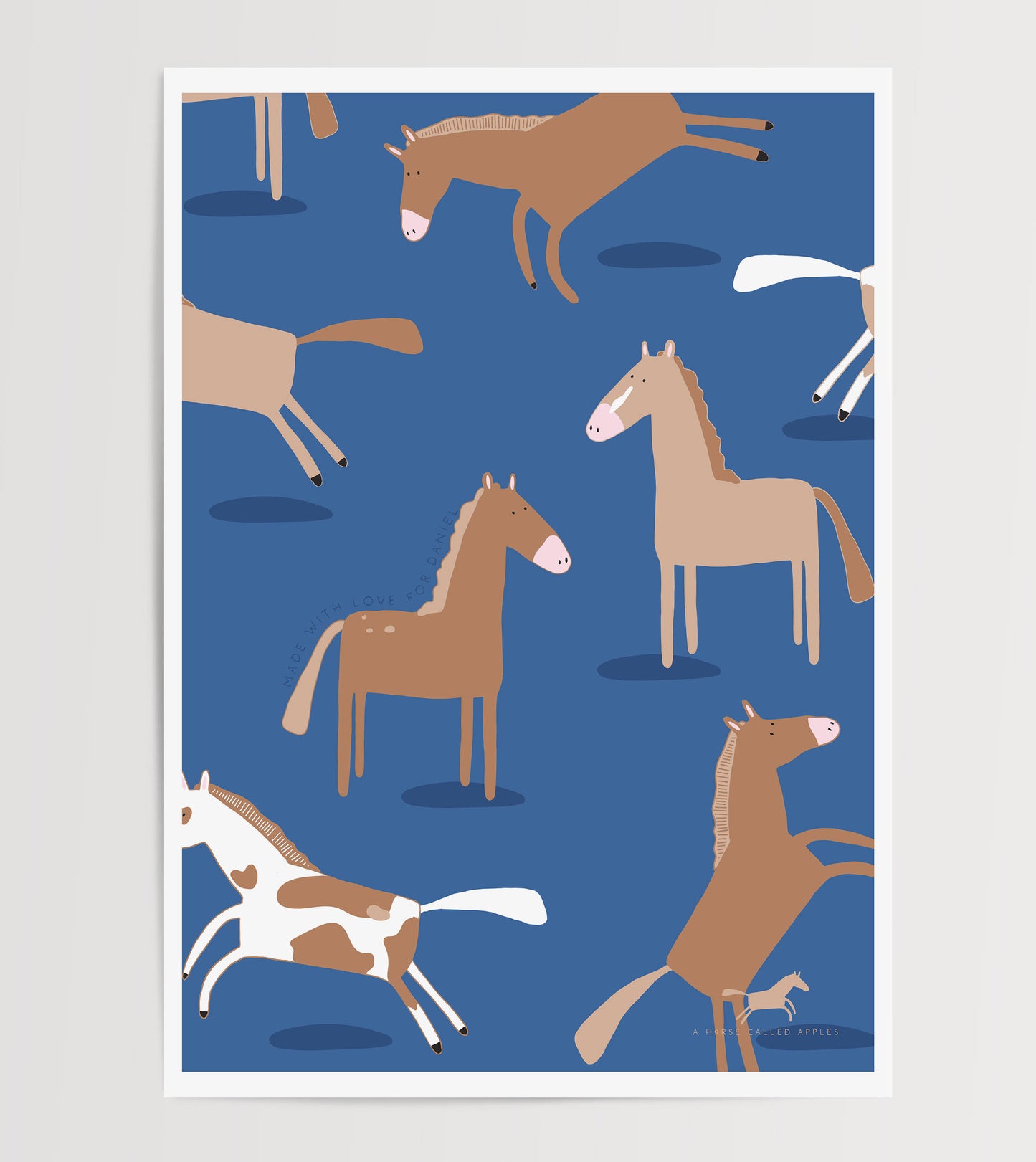 BLUE HORSES DIGITAL POSTER SET