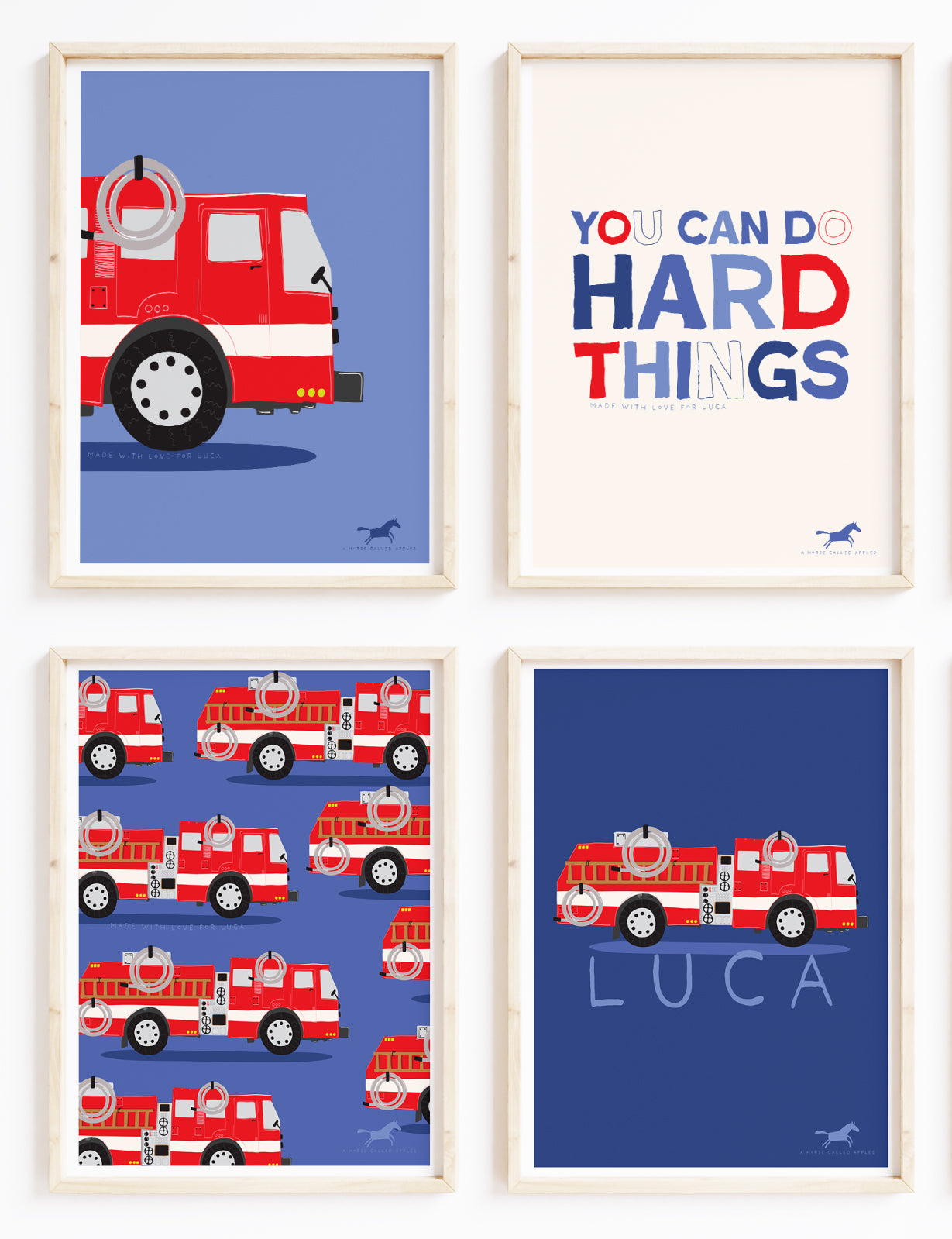 FIRETRUCK DIGITAL POSTER SET
