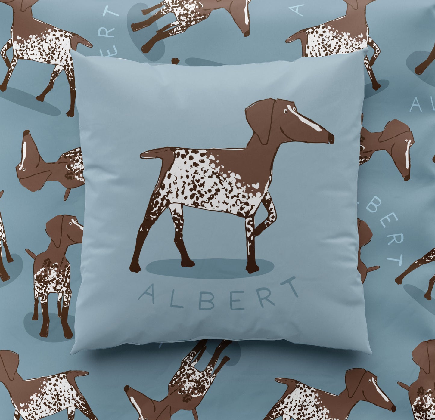 POINTER DOG SCATTER PILLOWCASE