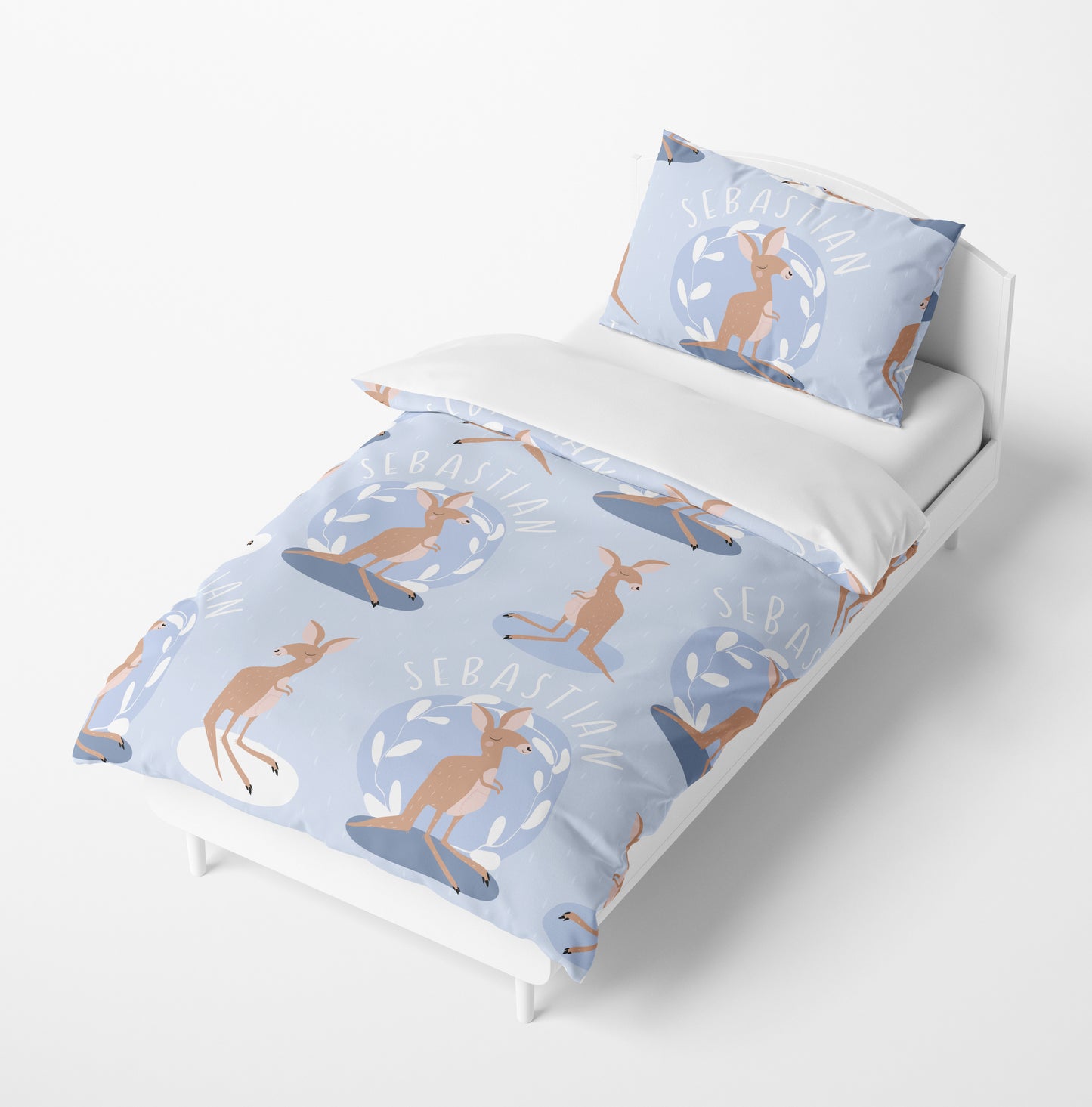 BLUE KANGAROO BEDDING