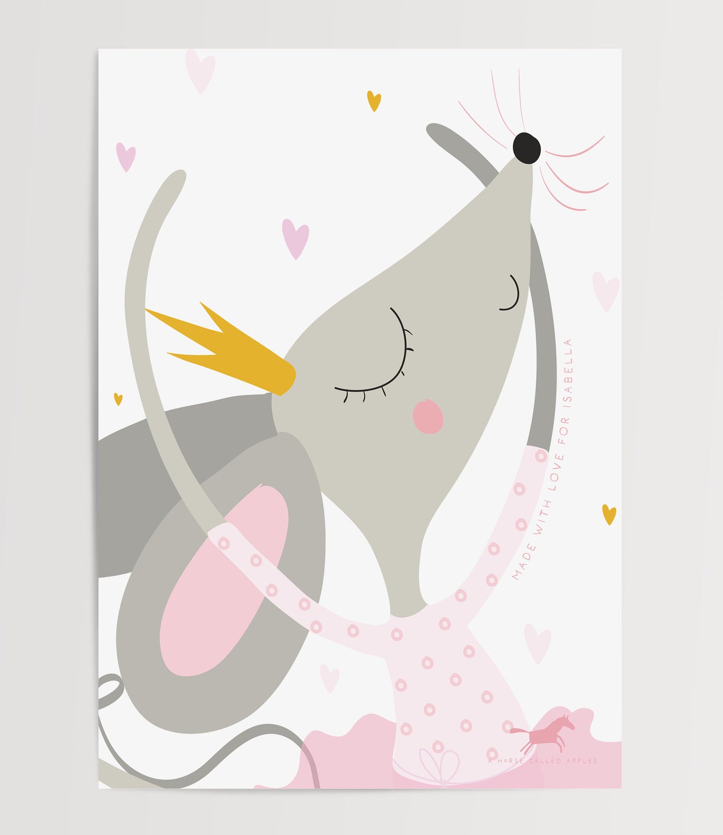 BALLERINA MOUSE DIGITAL WALL ART SET OF 4
