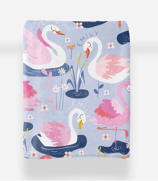 BLUE SWANS BLANKIE