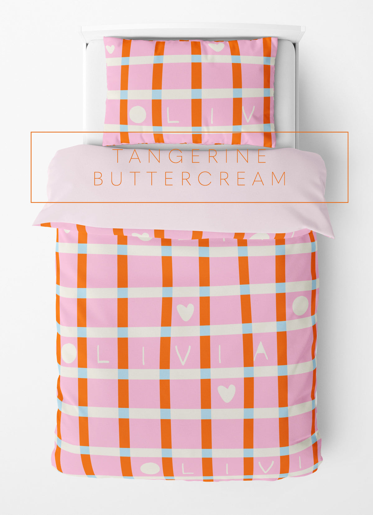 Tiger Tail Picnic Bedding:  Tangerine Buttercream