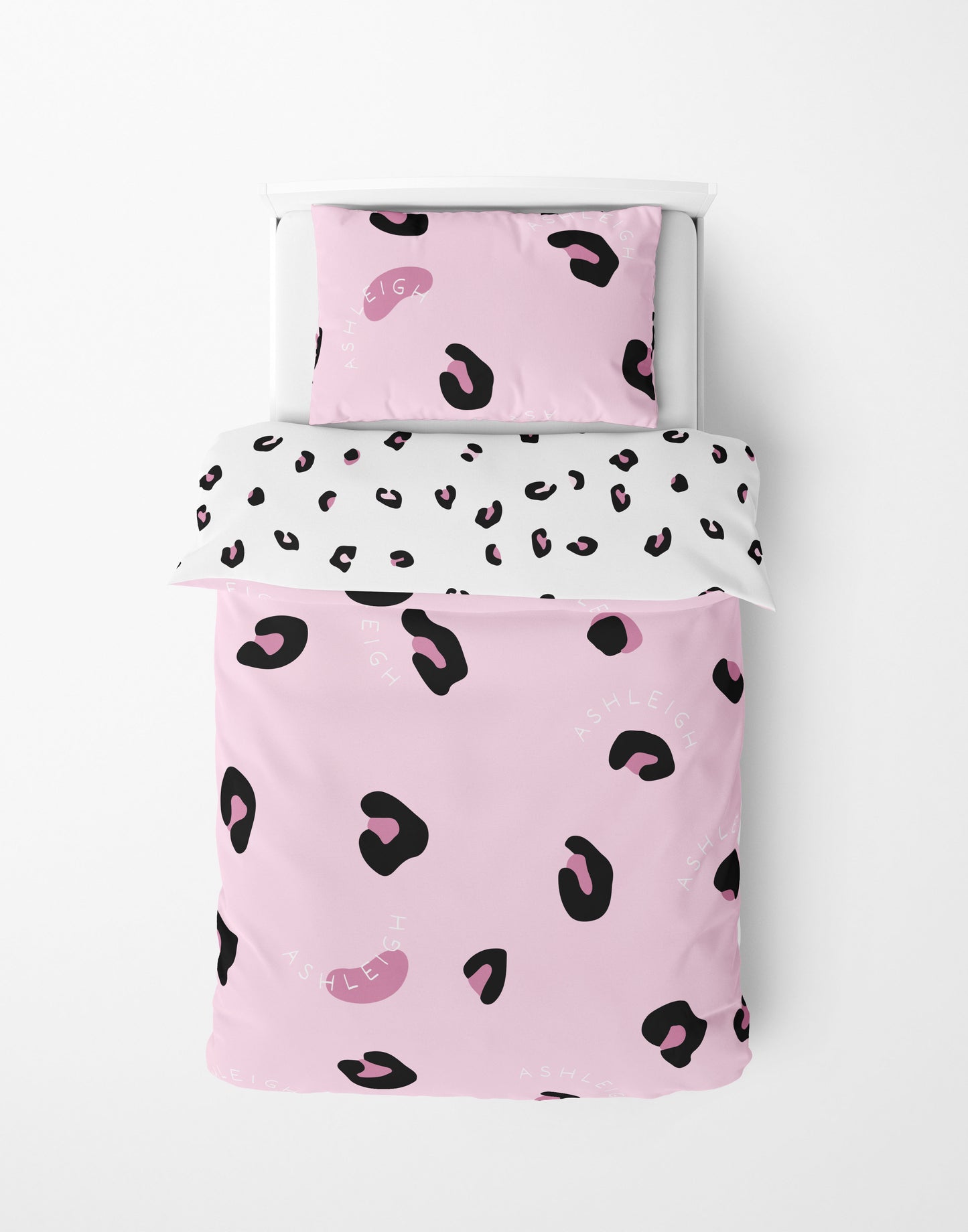 PINK AND BLACK LEOPARD PRINT BEDDING