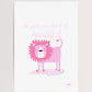 PINK WILD WATERHOLE DIGITAL POSTER SET OF 5